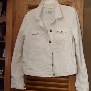 Women's White GAP Sz LG Jean Jacket